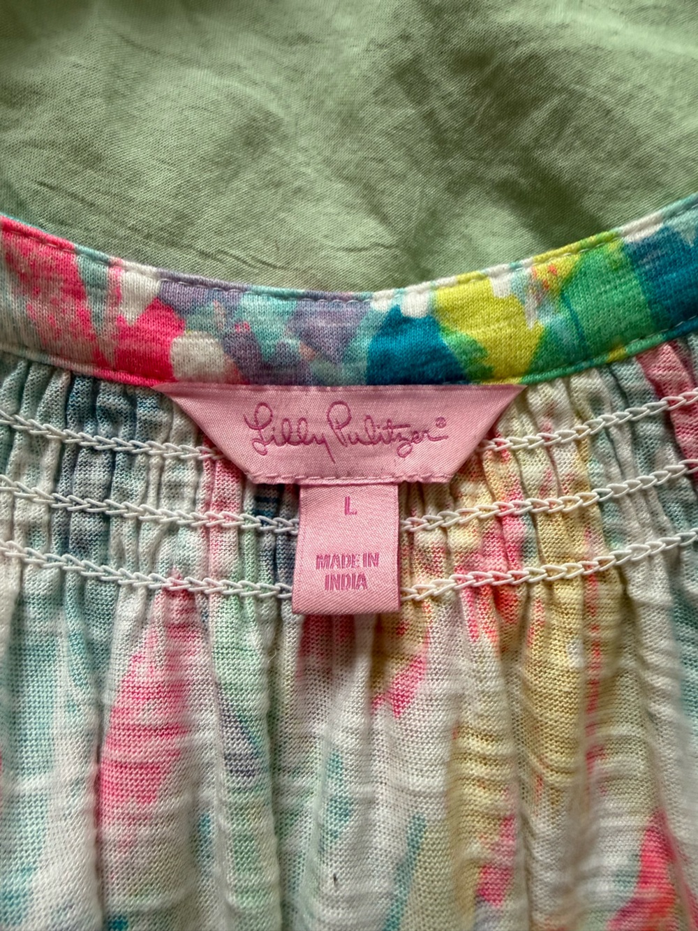 Lilly Pulitzer Essie Dress in "Sparkling Sands" - size L - EUC - Picture 3 of 5